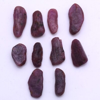 Loose Gemstones Natural Ruby Rough Stone Price 10 Pcs Natural Red