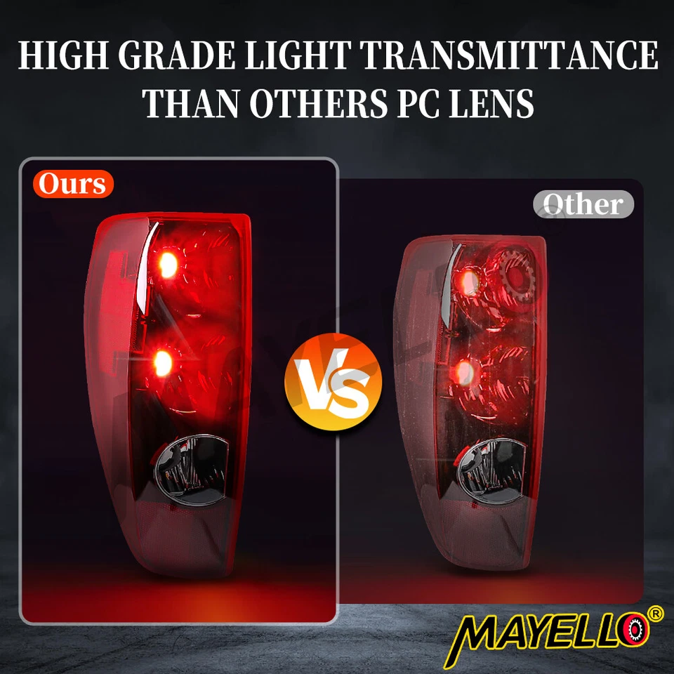 For 2004-2012 Chevy Colorado 04-12 GMC Canyon Chrome Headlights+Red Tail Lights - Image 3 of 4