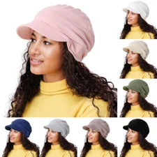 For Women Pleated Visor Cap Fashion Brim Foldable Hat Outdoor Head Wrap Cap New