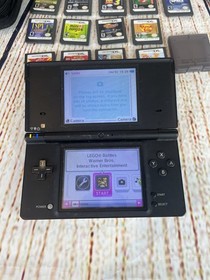 Nintendo DSi Black Handheld Game System Bundle & 14 Games Lot Charger Case