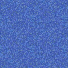 CLOTHWORKS - Fleur de Rose by Sue Zipkin - Forget-Me-Not - Blue ,1/4 yard