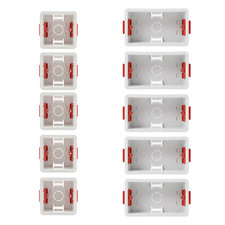 5Pack Dry Lining Back Box 1/2 Gang 38mm 50mm Pattress Box Socket Switch Wall
