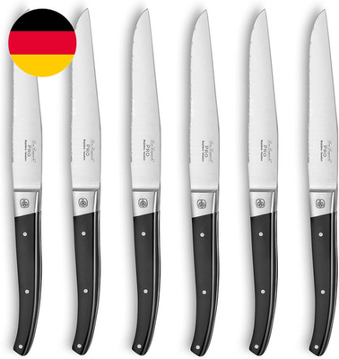 866000MB02BR1 Pro Set Mit 6 Steakmessern, Edelstahl/Schwarzer Griff, 27,5 X 20 X