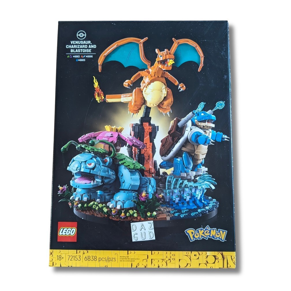 LEGO Pokemon Venusaur, Charizard and Blastoise Set 72153 IN HAND