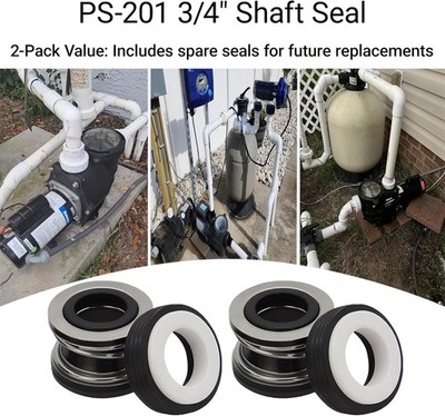 PS-201 3/4-Inch Shaft Seal Compatible With Hayward Pool Pumps – Replaces SPX1600Z2, SP2605X7A, Max-Flo Super Pump (3-Pack)
