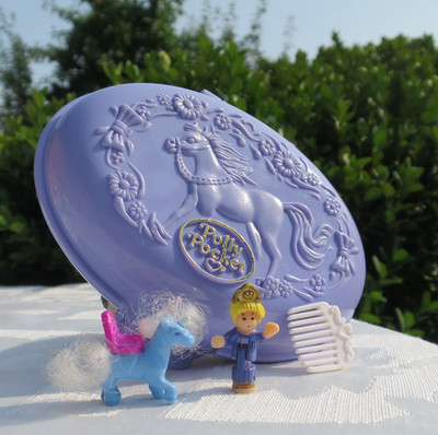 Mini Polly Pocket Unicorn Meadow 95  % Komplett Bluebird