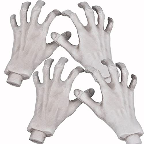 Halloween Skeleton Hands - Realistic Life Size Severed Fake Plastic Hands for...