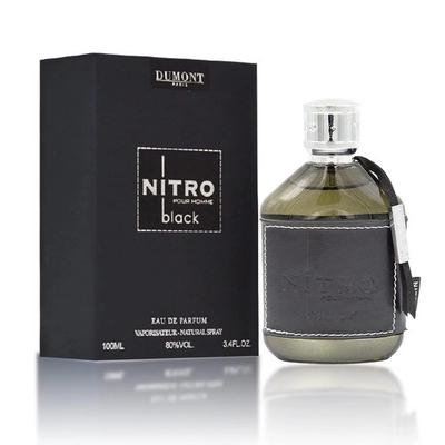 #ad Dumont Nitro Black 3.4oz Eau De Parfum for MenDark Sweet Fruity Woody Fragrance $30.99