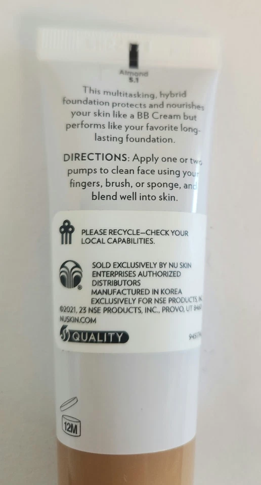 Nuskin Nu Skin Nu Colour Bioadaptive BB+ Skin Loving Foundation ALMOND 5.1 SPF35 - Image 4 of 4