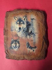 Guardians of the Earth infinite mystique~Al Agnew~Wolf Plaque Bradford Exchang