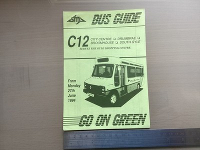SMT Eastern Scottish Bus Group Rte C12 Fahrplan Juni 1994 City South Gyle 