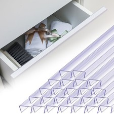 24 Pcs Cabinet Protectors for Kitchen Cabinets Vinyl Plastic Slip on Cabinet ...