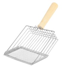Litter Scooper Metal Litter Scoop Pooper Scooper with Wooden Handle...