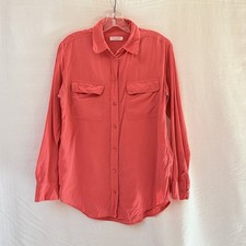 Blusa de seda Equipment camisa con botones talla pequeña clásica minimalista carrera