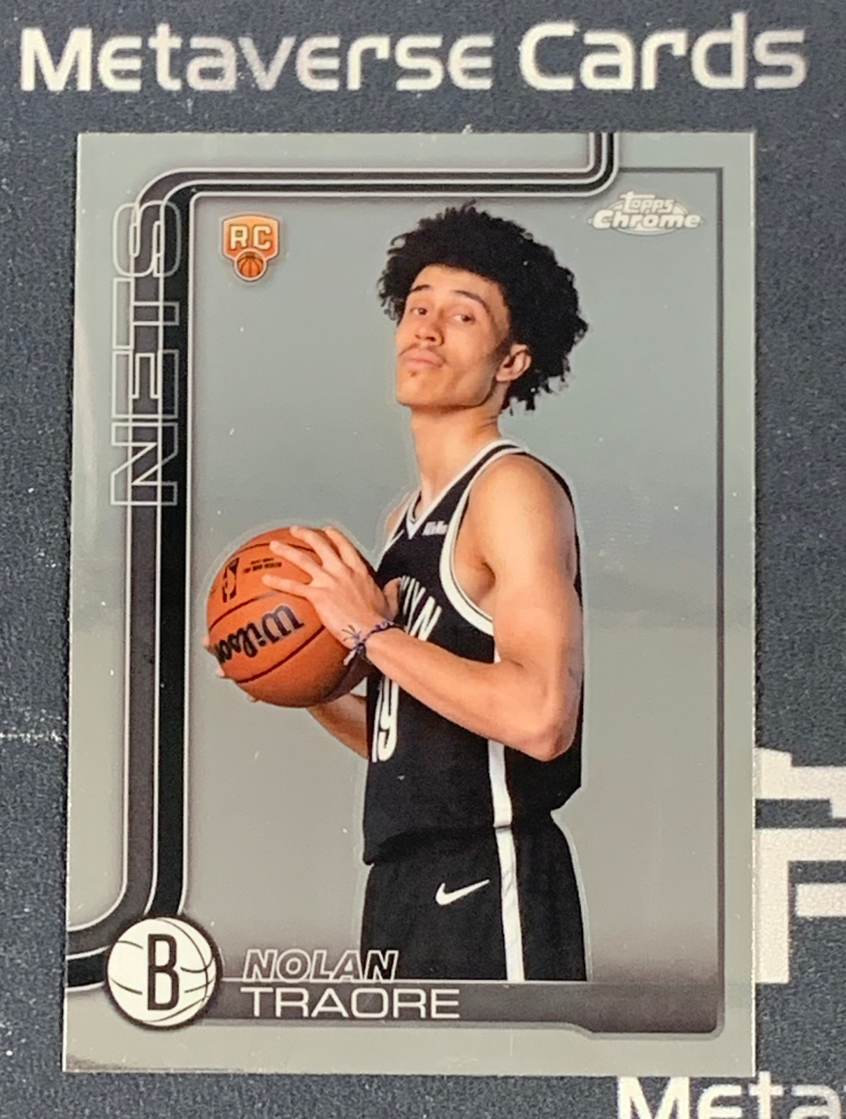 2025-26 Topps Chrome Rookie Image Variation #269 RC Nolan Traore RARE SP Nets