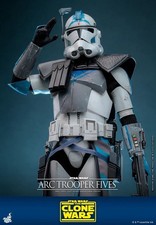 Hot Toys TMS132 Star Wars Clone Wars Arc Trooper Fives 1 6 Scale Figure