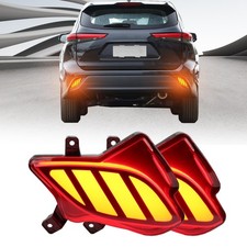 Smoked LED Rear Reflector Fog Daytime Running Lamp Dynamic Sequential LED Tur...