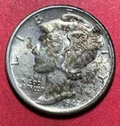 1942 US Mercury SILVER Dime "Philadelphia" Mint! Choice AU! Old US Coin