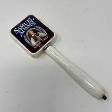 Vintage Samuel Adams Boston Lager Beer Tap Handle White Shield Logo Rare Barware