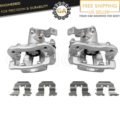 New 2 Pcs Rear Brake Calipers w/ Bracket for 2012 - 2017 Hyundai Accent 1.6L