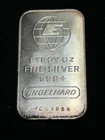 Vintage Engelhard 1 oz .999+ Fine Silver Bar - Serial #FC53056 - Globe Logo