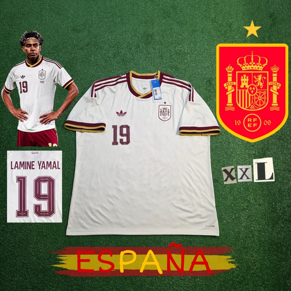 🇪🇸Adidas Spain Lamine Yamal#19 2026 World Cup Away Jersey New
