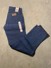 Vintage 80s Wrangler 14 OZ Original Cowboy Cut Denim Jeans 13MWZ Size 28x32 NWT