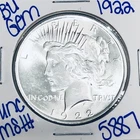 1922 BU UNCIRCULATED SILVER PEACE DOLLAR AUTHENTIC U.S. MINT FREE SHIPPING 5887