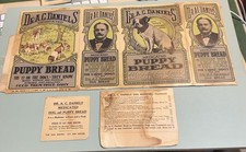 DR AC DANIELS PUPPY BREAD DOG BOSTON TERRIER VET VETERINARY MEDICINE BOX 1910s