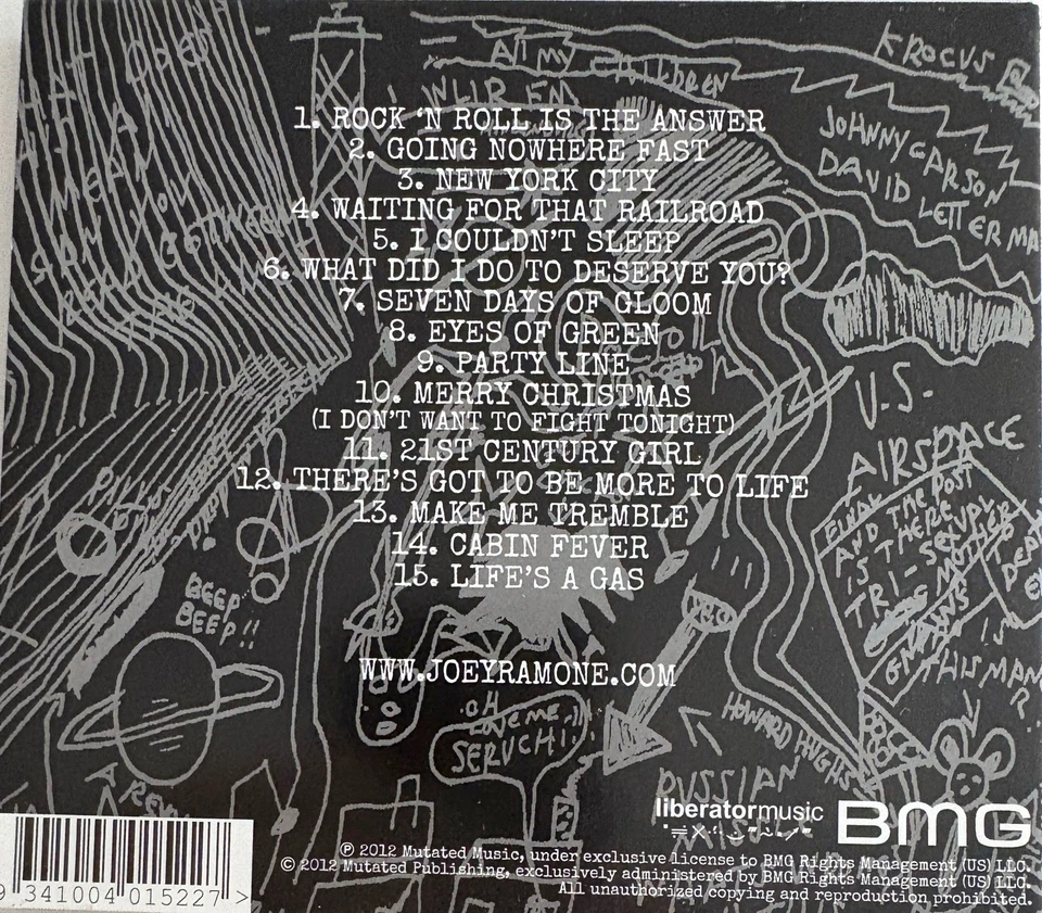 JOEY RAMONE - Ya Know? CD Digipak 2012 Liberator Exc Cond! - Image 2 of 2