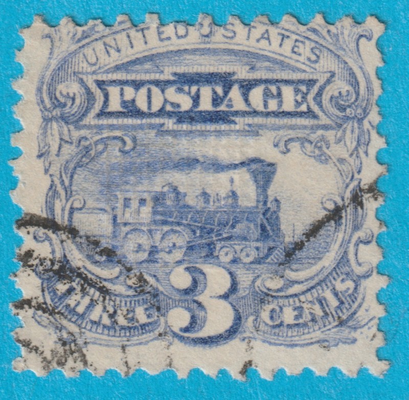 US Stamp #114 - 3ȼ - Locomotive - Used