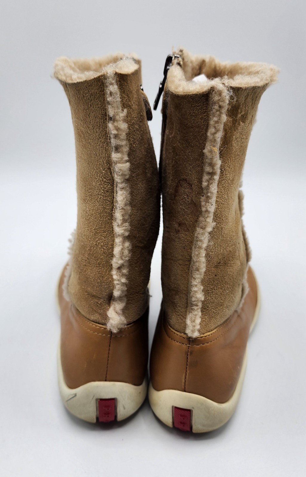 Prada Girl’s Suede / Leather Boots Size 13 US / 31 EU Pre-owned thumbnail 4