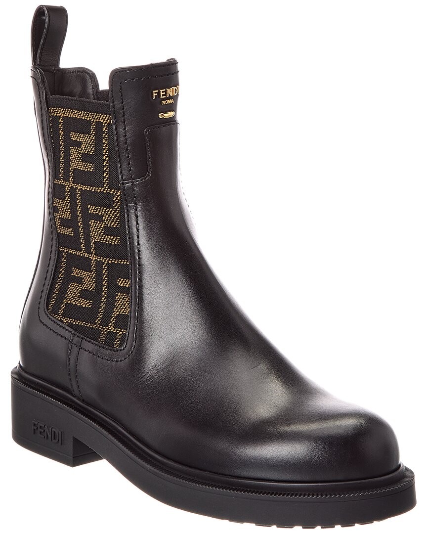 Dnu Pack Fendi Filo Leather Biker Boot Womens Black 38 164690₽