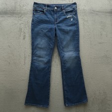 American Eagle Jeans Women's Size 10R Mid-Rise Kick Boot 29" Inseam Distressed