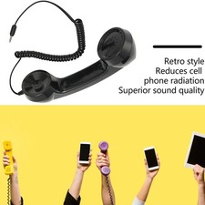 Retro Phone Handset Multifunction Radiation Proof Handheld Cell Phone Receiver