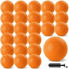 24 Pcs Dodgeballs 5 Inch Playground Ball Orange Kickball Inflatable Rubber...