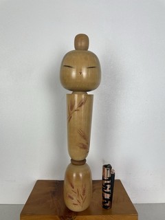 Vintage Sosaku Kokeshi 30cm By Sadao Kishi multi Awarded Signed VGC 1970/80s