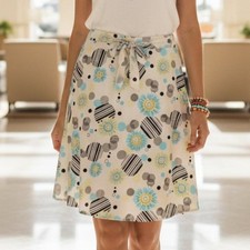 NWT Talbots Floral Print Skirt 8P  Cotton Blend  Size 8 Petite