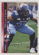 2021 Upper Deck CFL Red 157/165 Declan Cross #107 y0i