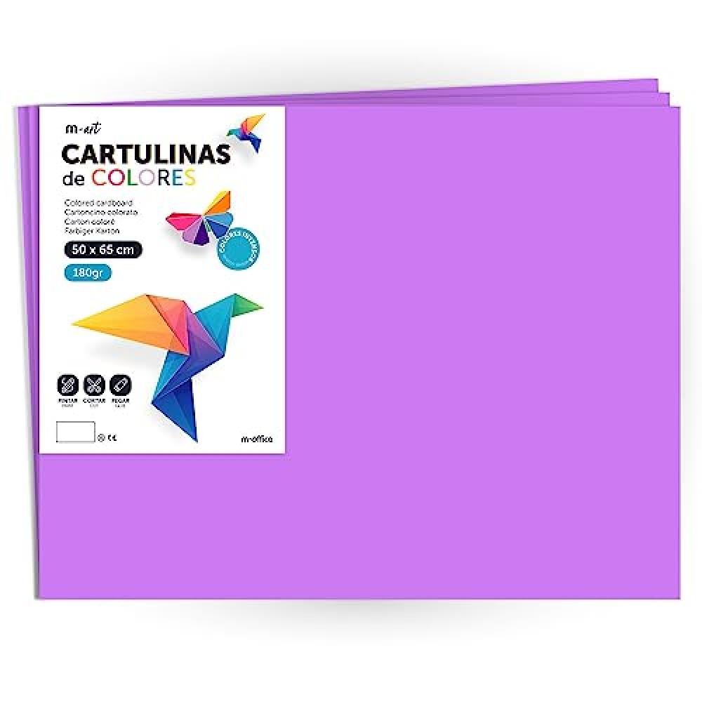 (TG. 250 hojas) Cartulina de Colores, Cartulina Grande 50x65 cm de Colores Claro