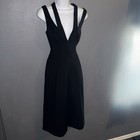 BCBGMAXAZARIA Black Halo Jackie O V-Neck Wide Strap Jumpsuit Romper Womens XS — photo 5