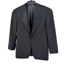 Giorgio Armani Tuxedo Jacket Mens 44 Black Satin Peak Lapel Blazer Made in Italy