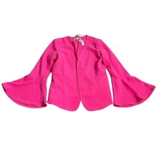 Philosophy Blazer Jacket Bell Sleeves Open Front Pockets Lined Pink Size 6 NWT