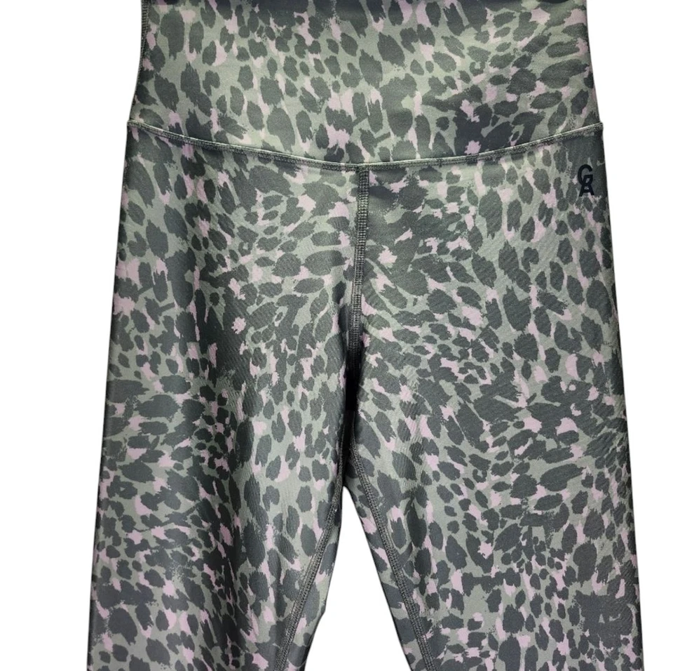 Good Leggings Americanos Estampado Leopardo Verde Rosa Ajustados Elastizados Talla 0 Foto 2 de 4