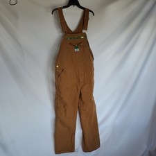 36 x 30 LIBERTY Brown Canvas Denim Work Overalls - Adjustable - 100 Cotton