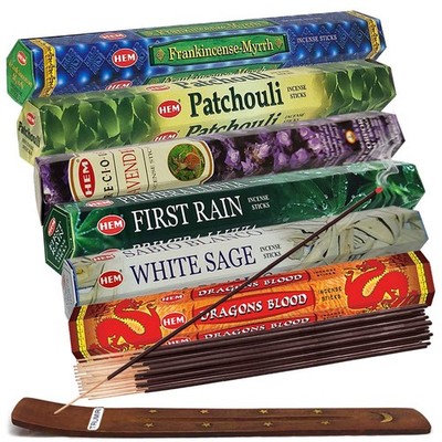Hem Incense Sticks Variety Pack #23-120 (6 Scents x 20 with Holder 6 Popular