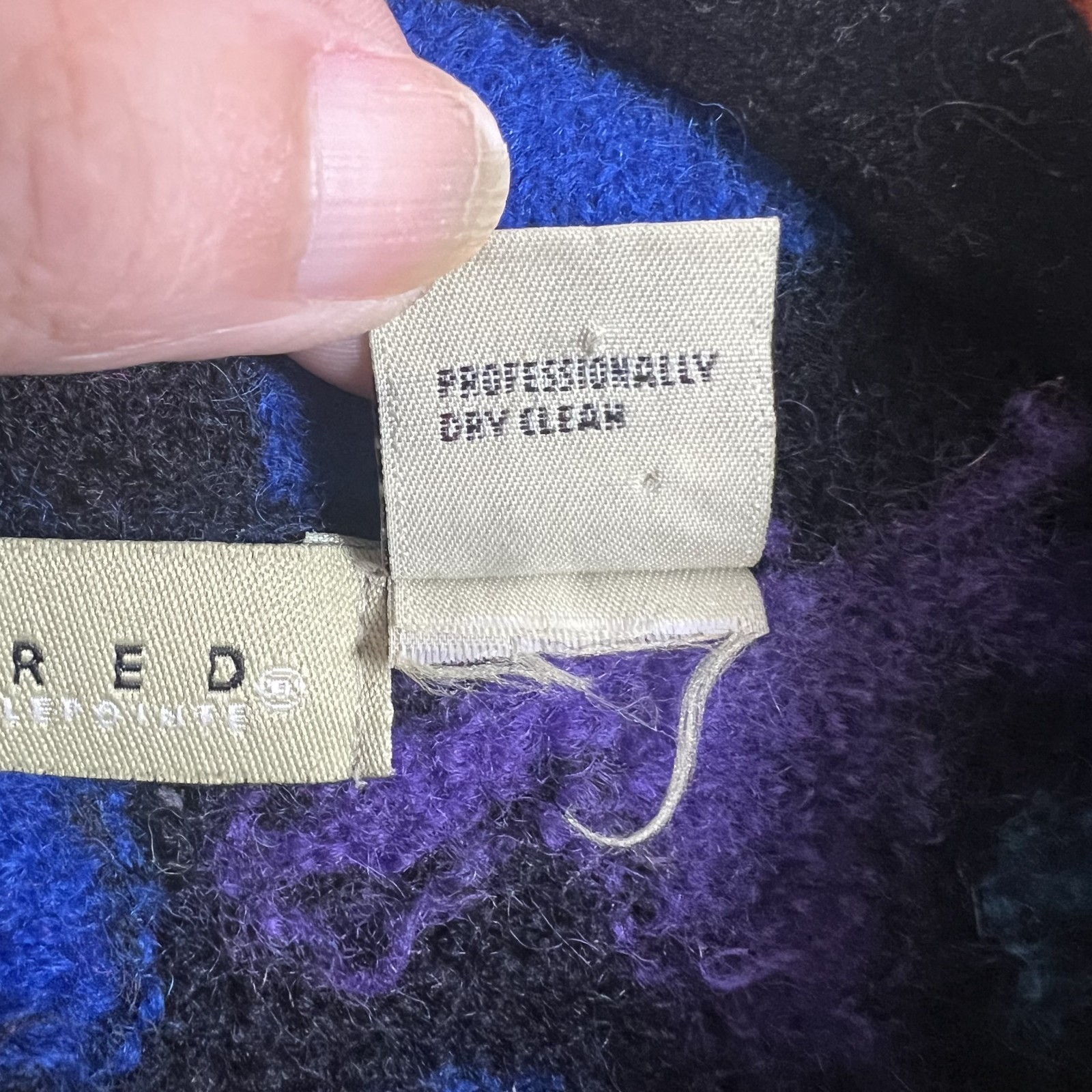 VTG Patchwork 100% Wool Collared Sweater Vest Sz … - image 8