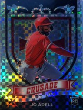 2021 Panini Chronicles Prizm Crusade Jo Adell #3 Silver Checkerboard RC