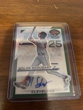 2025 Panini Prospect Edition Nolan Schubart Auto Green Prizm #119 SP Indians