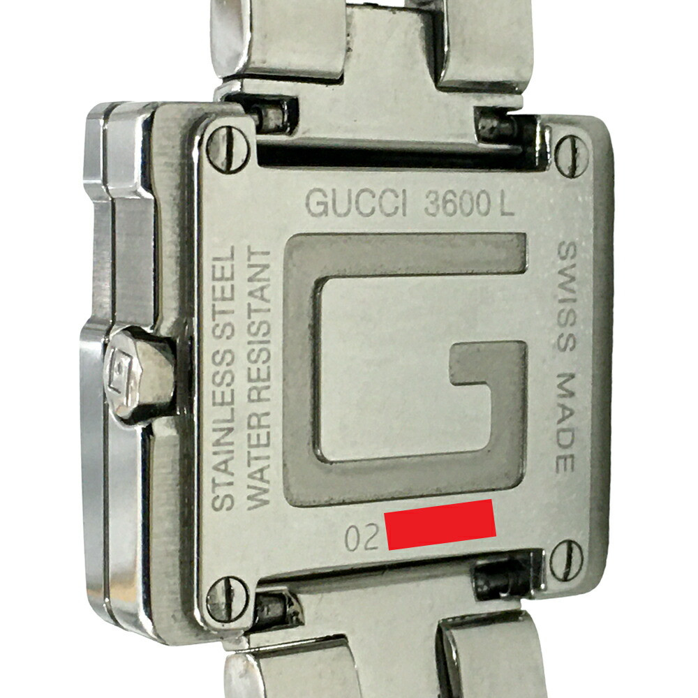 グッチ 3600M シルバー×ピンク GUCCI G Watch 3600L Pink Case Size 23mm Ladies Used Watch